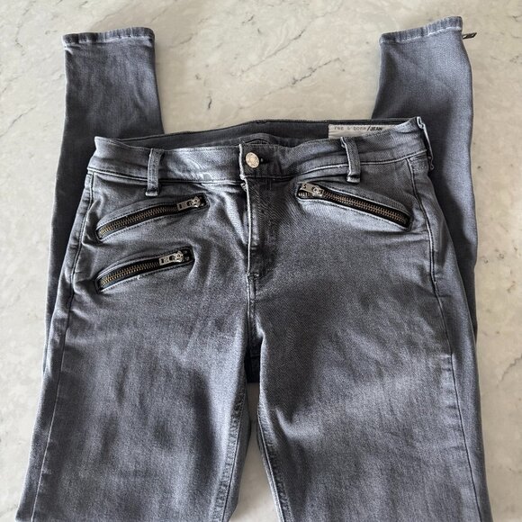 rag and bone Moto - Skinny Ankle Zip Jeans - Sz 29 - Picture 2 of 4